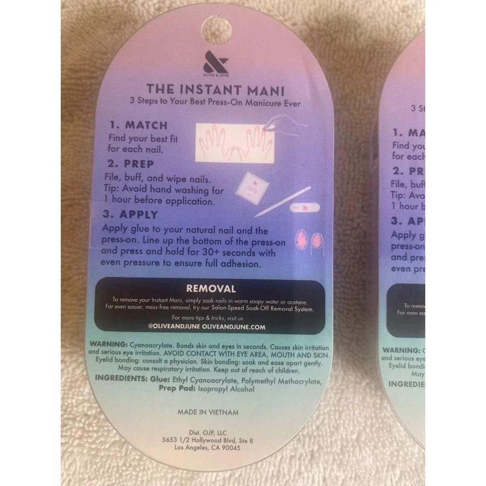Olive & June Maximalist Press-On Nails Dream Vacation Round Short Set of 2 99200